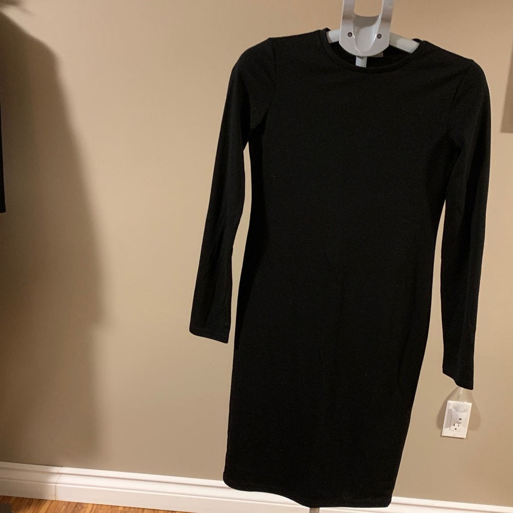 Zara Black Long Sleeve Dress Size Medium